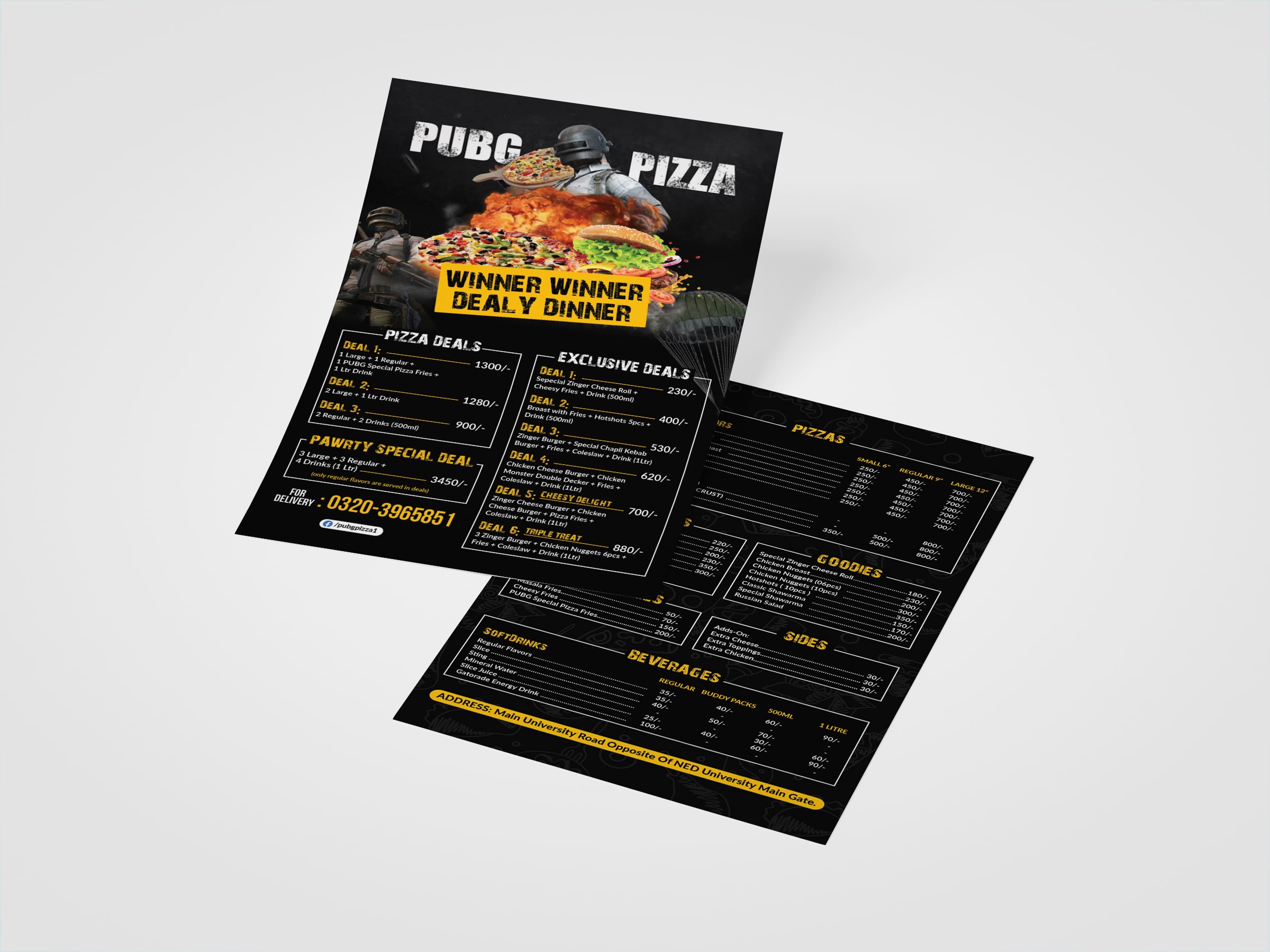 Modern double vertical flyer design sample in Gold Coast, AU