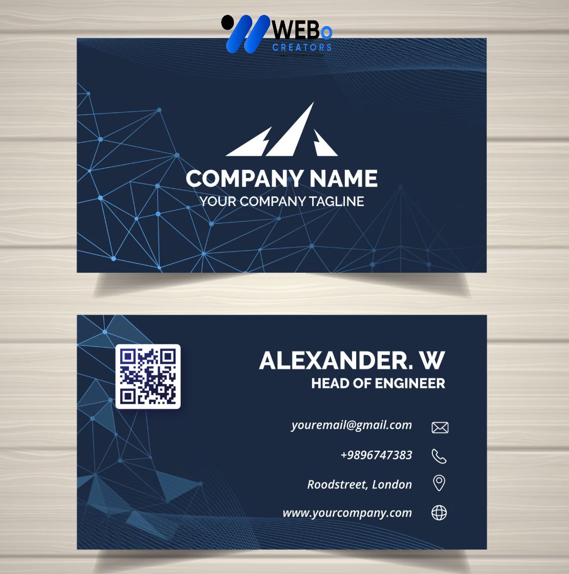 Elegant Professional Business card design with golden stripes Agency in Gold Coast, AU